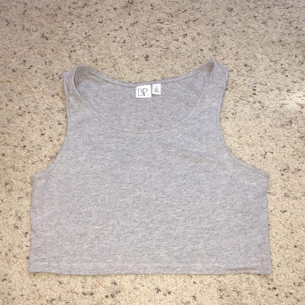 Gray crop top